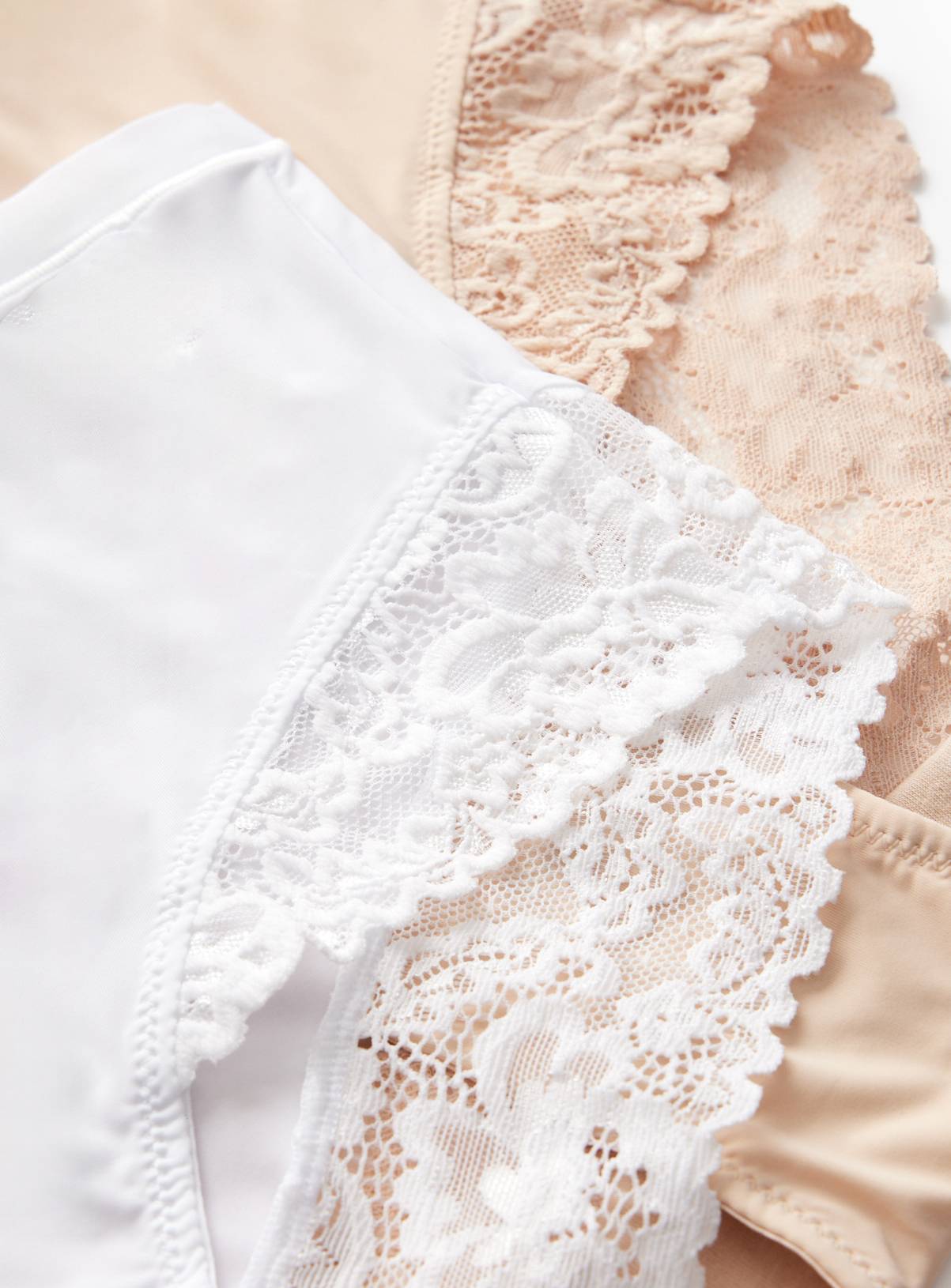 Nude Lace Full Knickers 3 Pack 16 - Image 3